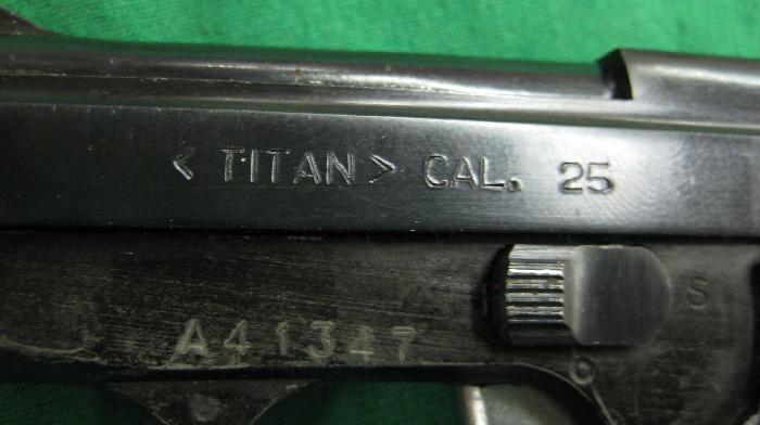 Fie Corp Blued Small Compact Titan 25 Cal Semi Auto Pistol Nice Carry ...