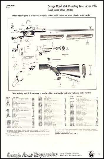 Savage- Stevens- Fox 1960 Component Parts Catalog For Sale at ...