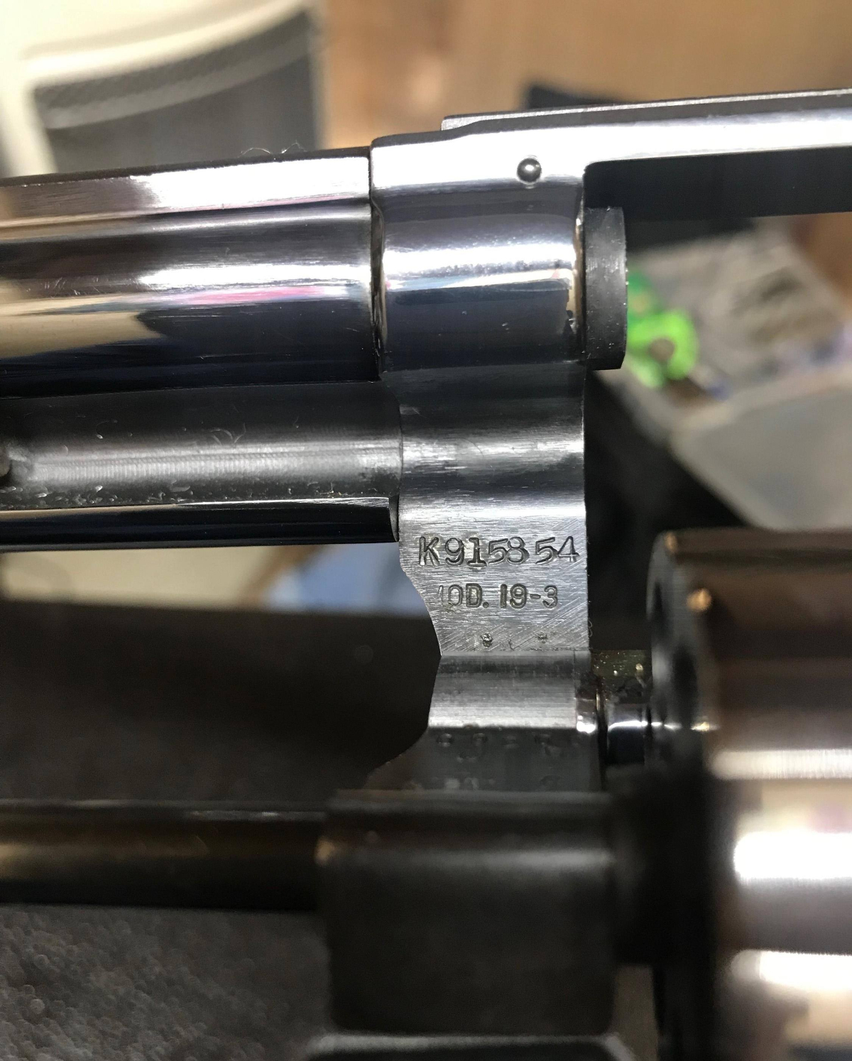 Smith & Wesson Model 19-3 Barrel Length 6 inch Condition Used Metal Condition Excellent Wood Condition Excellent Bore Condition E .357 Magnum - Picture 4